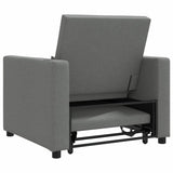 Pull out Sofa Bed Single Dark grey 90 x 165 x 87 cm Fabric 42002685