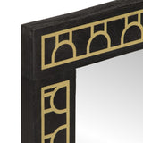 Bathroom Mirror Black Solid mango wood, Glass Medium 358351