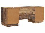 Desk with Shelf Old Wood 142.5 x 50 x 75 cm Engineered Wood 3414628