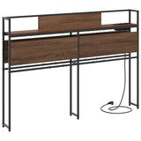 Storage Headboard with Shelf Brown oak 120 cm Engineered wood 859634