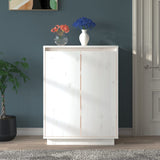 Shoe Cabinet White 60x35x80 cm Solid Wood Pine 813531