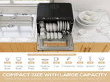 6L Five-Mode Tabletop Dishwasher - Black T3398P422794