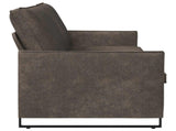 3 Seater Sofa Dark Grey 220 x 81 x 82 cm Faux Suede Fabric 42041005