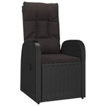 11 Piece Garden Dining Set with Cushions Black Poly Rattan 3277652