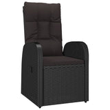 11 Piece Garden Dining Set with Cushions Black Poly Rattan 3277652