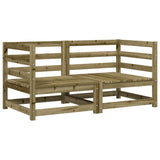Garden Sofas Corner 2 pcs 70x70x67 cm Impregnated Wood Pine 837913