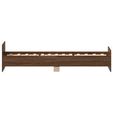 Bed Frame without Mattress Brown Oak 90x190 cm Single Engineered Wood 835945