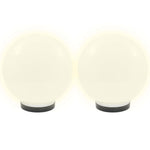 ZNTS LED Bowl Lamps 2 pcs Spherical 25 cm PMMA 50655