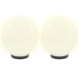 LED Bowl Lamps 2 pcs Spherical 25 cm PMMA 50655