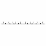 Sliding Door Hardware Kit 366 cm Steel Black 3295749