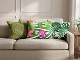 Cushion with Pillow HEERLEN 12 pcs Leaf Design Polyester 924720