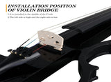 Full Size 4/4 Bunnel Edge Electric Silent Violin with Case Bow Rosin Headphone Connecting Line Black 54112168