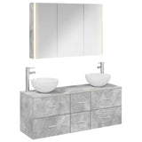 Bathroom Furniture Set 4 pcs Concrete Grey 3406746