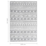 Outdoor Rug ARAKIL Grey 190x290 cm PP 316973