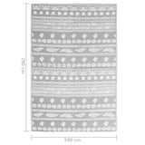 Outdoor Rug ARAKIL Grey 190x290 cm PP 316973