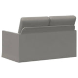 2 Seater Sofa Light Grey 130 x 81 x 82 cm Velvet 42041054