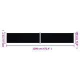 Side Awning Black Polyester with PU coating, steel, aluminium 318078