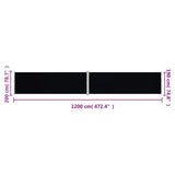 Retractable Side Awning Black 200x1200 cm 318078