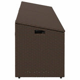 Garden Storage Box Brown 220x50x58 cm Poly Rattan 4104075