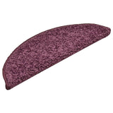 Stair Mats 15 pcs 56x17x3 cm Dark Purple Half Round 322384