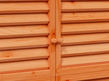 Garden Shed with Roof Brown 106 x 56 x 176.5 cm Solid Fir Wood 42033467
