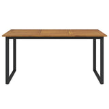Garden Table with U-shaped Legs 160x80x75 cm Solid Wood Acacia 319512