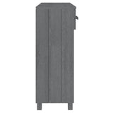 Console Table HAMAR Dark Grey 90x35x90 cm Solid Wood Pine 340466