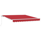 Retractable Awning Red 350 x 250 cm Polyester and Aluminium 3330429
