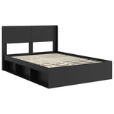 Bed Frame with Storage and Headboard Black 160 x 200 cm 3414188