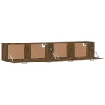 Wall Cabinets 2 pcs Smoked Oak 100x36.5x35 cm Engineered Wood 3115673