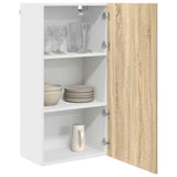 Hanging Cabinet Sonoma Oak and White 50 x 31 x 100 cm 884348