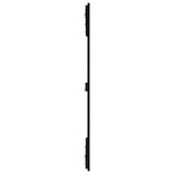 Wall Headboard Black 127.5x3x110 cm Solid Wood Pine 824942
