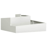 Garden Planter White 100 x 100 x 50 cm Cold-rolled Steel 873586