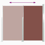 Patio Retractable Side Awning 120x500 cm Brown 48393