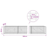 Gabion with 3.5 mm Wire and 5x10 cm Mesh 1200x20x50 cm 3462618