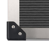 Outdoor Shower Tray WPC Stainless Steel 80x62 cm Grey 48203