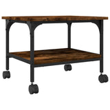 Printer Stand 2-Tier Smoked Oak 50x40x38 cm Engineered Wood 842283