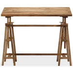 ZNTS Drafting Table Solid Mango Wood 116x50x76 cm 244948