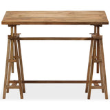 ZNTS Drafting Table Solid Mango Wood 116x50x76 cm 244948