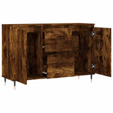 Sideboard Smoked Oak 101.5x35x70 cm Engineered Wood 827201