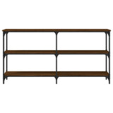 Console Table Brown Oak 150x29x75 cm Engineered Wood 834109