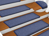 Stair Mats 15 pcs 65x21x4 cm Blue Rectangular Edge 134574