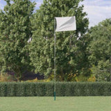 Telescopic Flagpole Silver 5.55 m Aluminium 153563