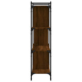 Bookcase 4-Tier Brown Oak 76x32x123 cm Engineered Wood 833939