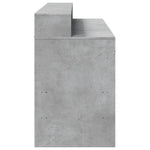 Desk with LED Lights Concrete Grey 140x55x91 cm Engineered Wood 3309423