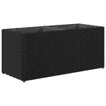 ZNTS Garden Planters with 2 Pots 2 pcs Black 72x30x32 cm Poly Rattan 3210528