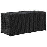 ZNTS Garden Planters with 2 Pots 2 pcs Black 72x30x32 cm Poly Rattan 3210528