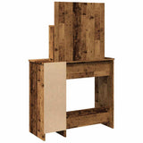 Dressing Table with LED Old Wood 86.5x35x136 cm 857023
