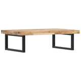Basin Shelf Wall Mounted Steel and Solid Wood Acacia 3302805