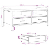 Coffee Table Smoked Oak 99.5 x 49 x 46 cm Engineered Wood 8013616